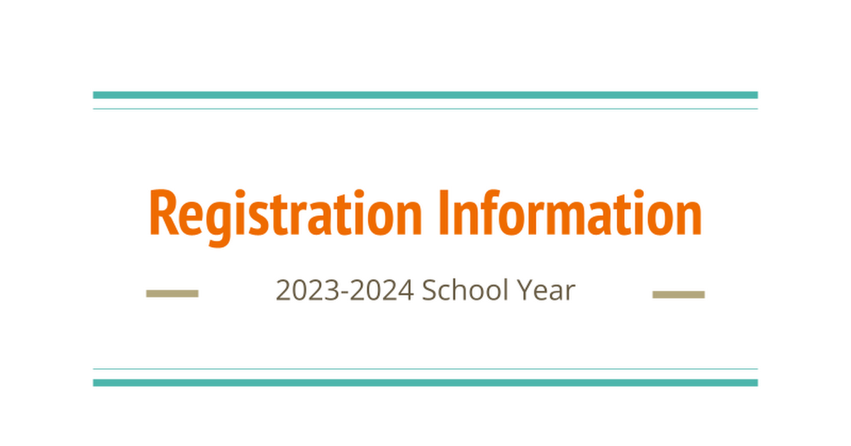 Registration Information about Classes