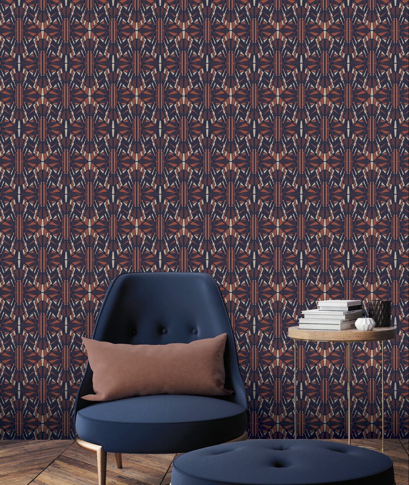 Empire State Patterned Wallpaper Design