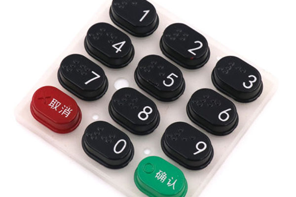 Silicone Rubber Keypad Plastic Caps