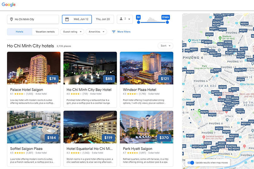 Google Hotel Search