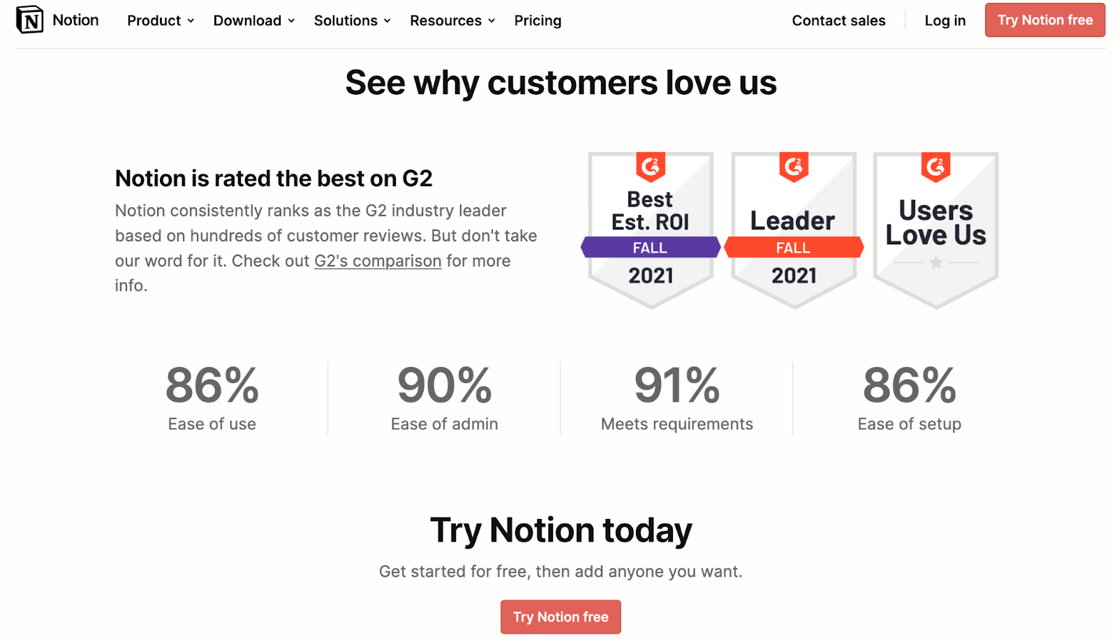 Why customers love Notion best product led growth examples