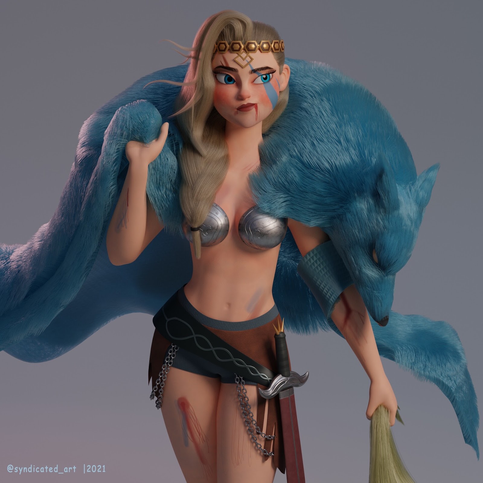 A 3D character by Dwayne Jones.