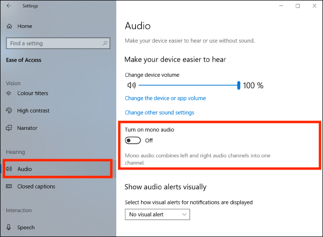 Mono Audio Settings On Windows 