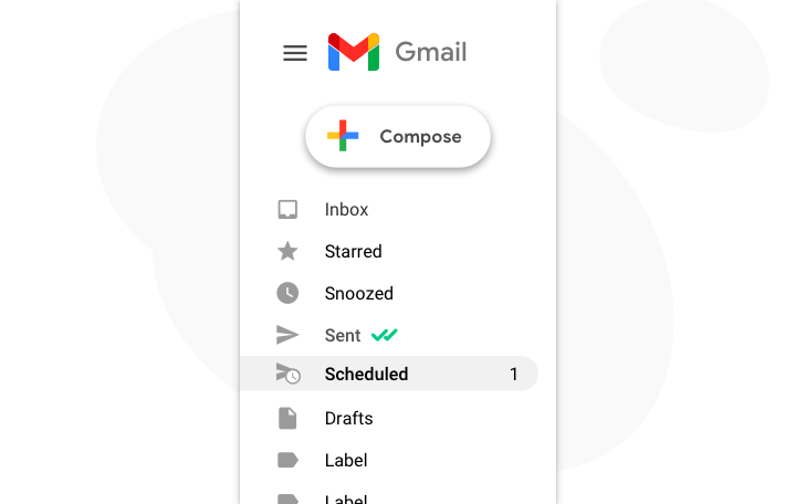 Go to Gmail’s “Scheduled” emails section to see and modify all your messages set to be sent later