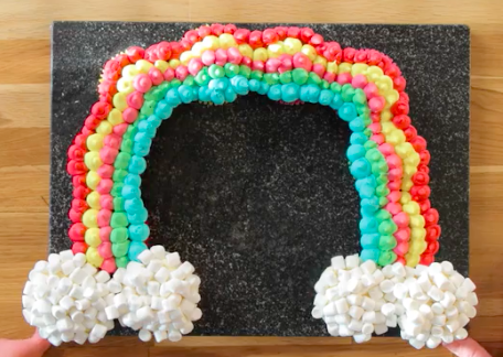 rainbow made of cupcakes