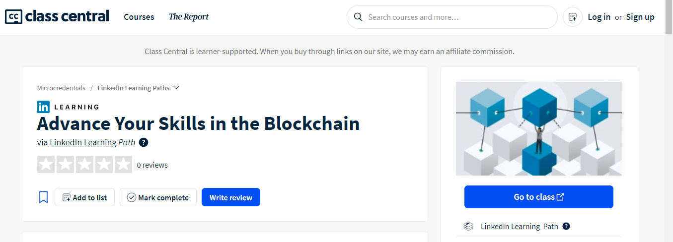 LinkedIn Learning blockchain courses