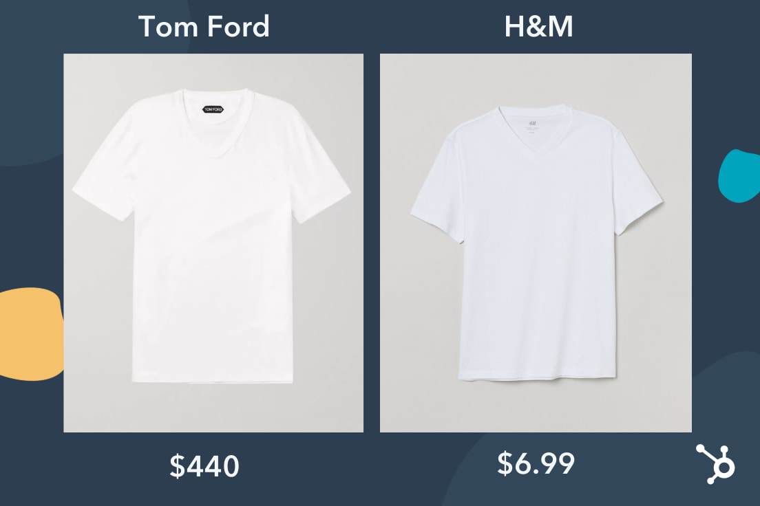 Prestige pricing white shirts