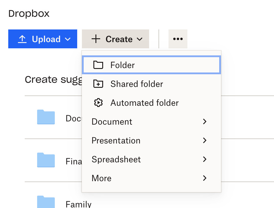 creating a shared folder