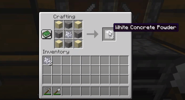 How To Make White Concrete Powder: Minecraft Recipe
