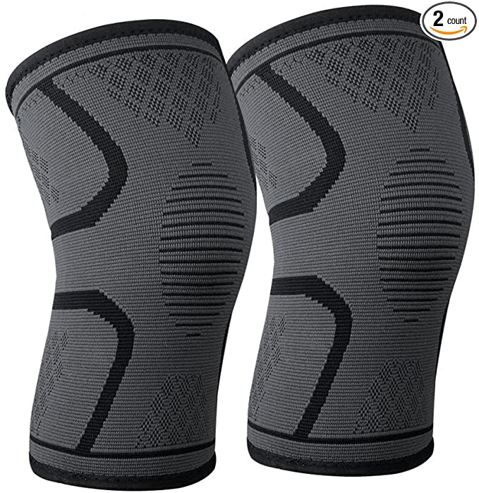 littlejian Compression Knee Sleeve,Best Knee Brace Support for Sports,Running,Jogging,Basketball,Joint Pain Relief,Arthritis and Injury Recovery&More,Men and Women(2 Piece-Small)