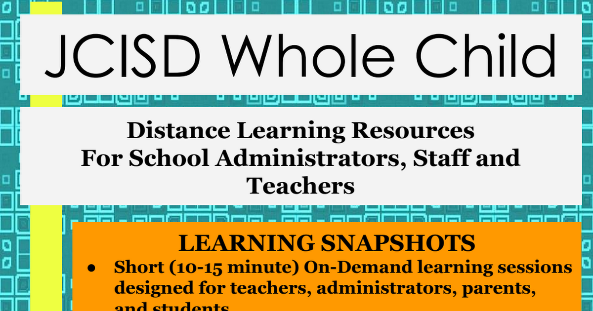 Distance Learning Resources For School Administrators, Staff and Teachers.pdf