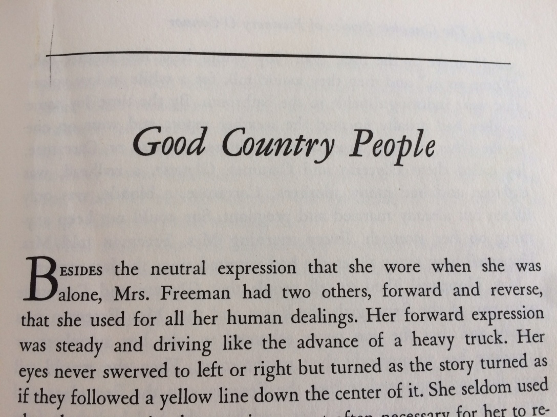 Good Country People Flannery O Connor