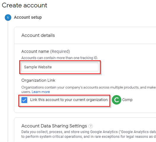 Google Analytics Reports - Creating an Account