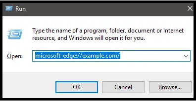 Open run dialog box