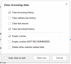 Maxthon Clear Browsing Data