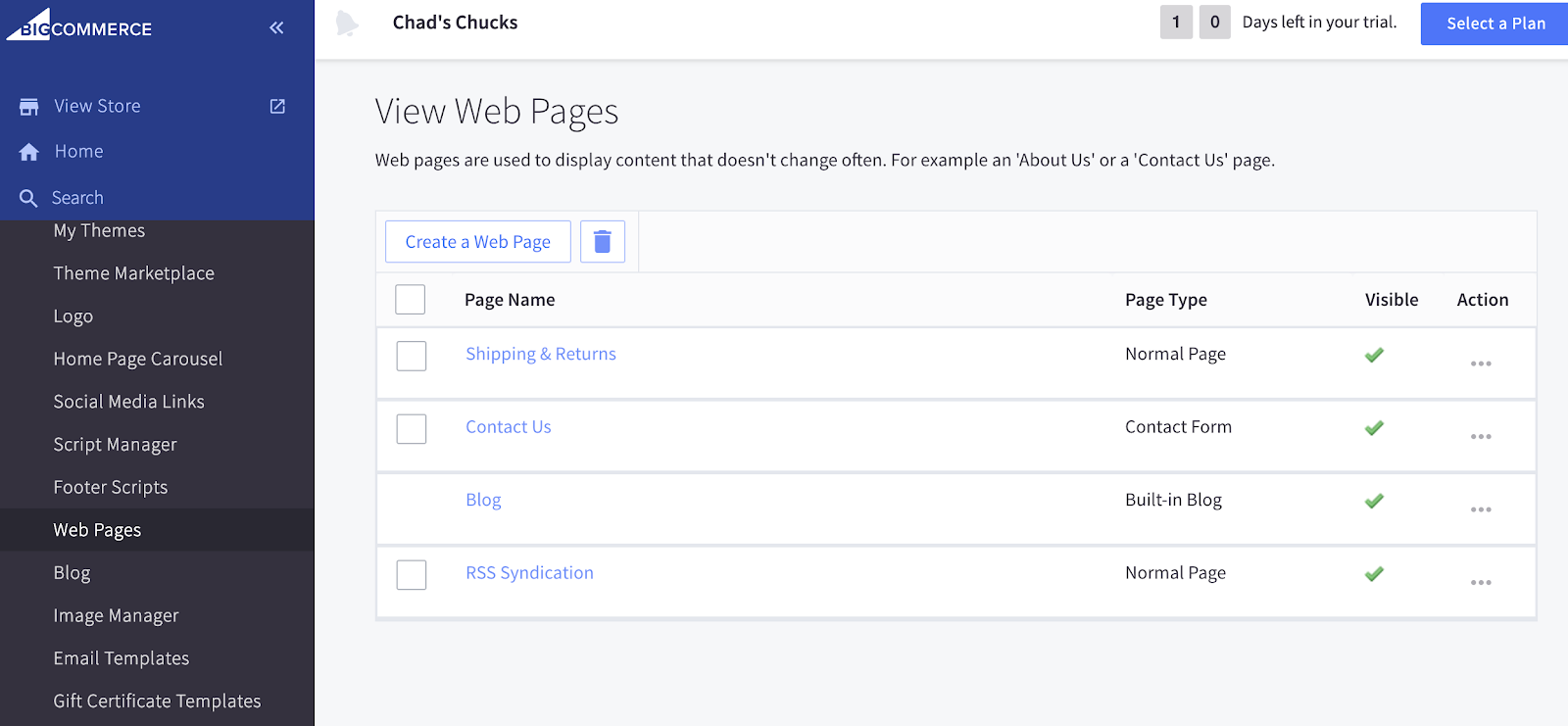 setting up webpages on your ecommerce website