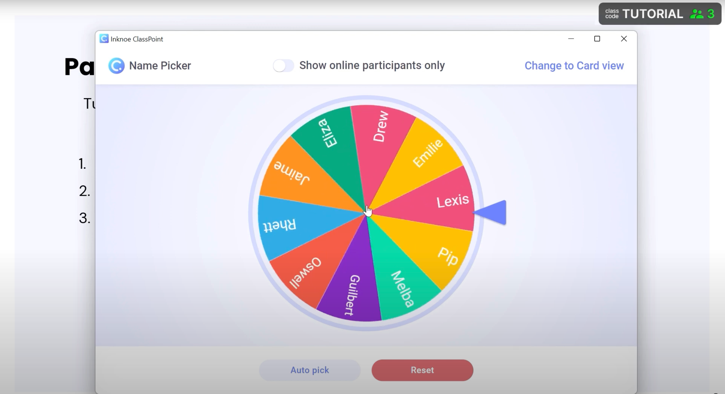 ClassPoint Name Picker