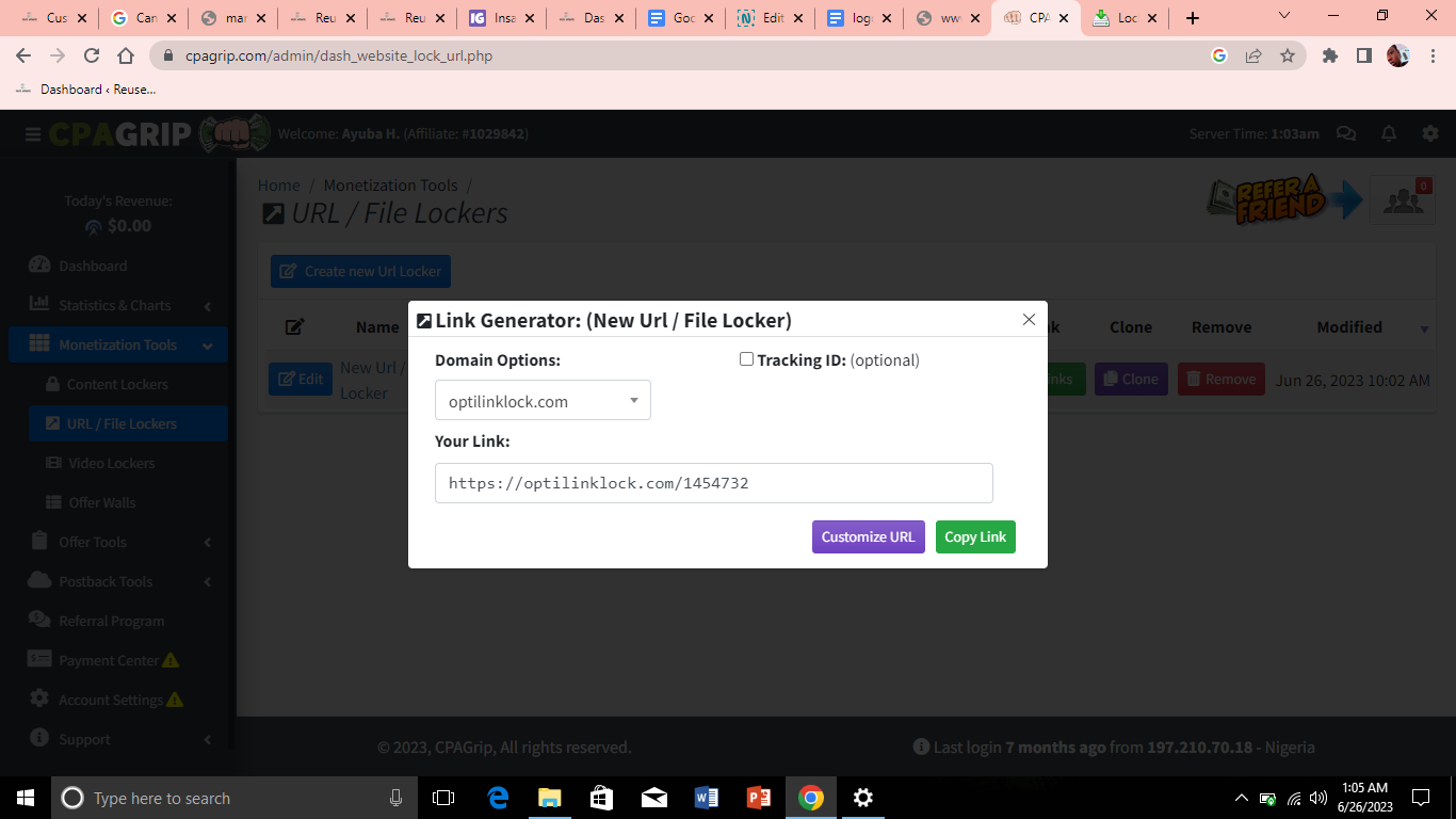 CPAGRIP Customising the URL File Locker 