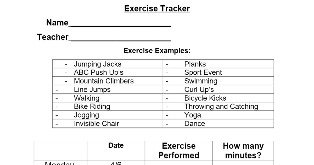 Exercise Tracker.docx