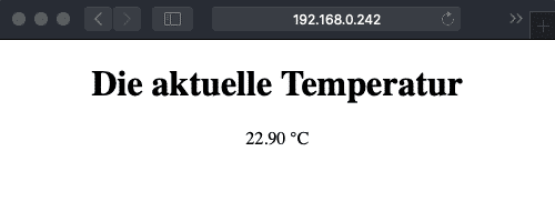 Die aktuelle Temperatur