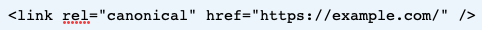 rel=canonical code example