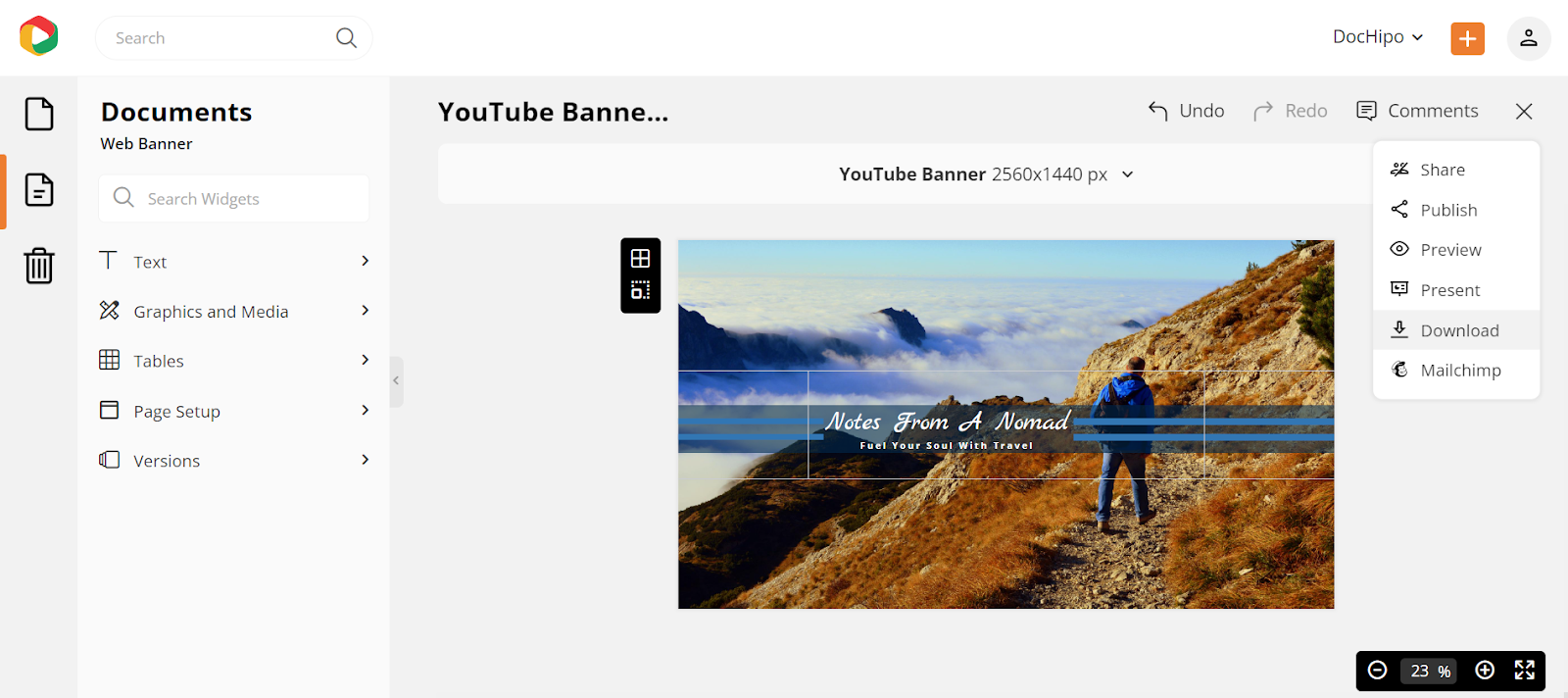 Preview YouTube Banner Design
