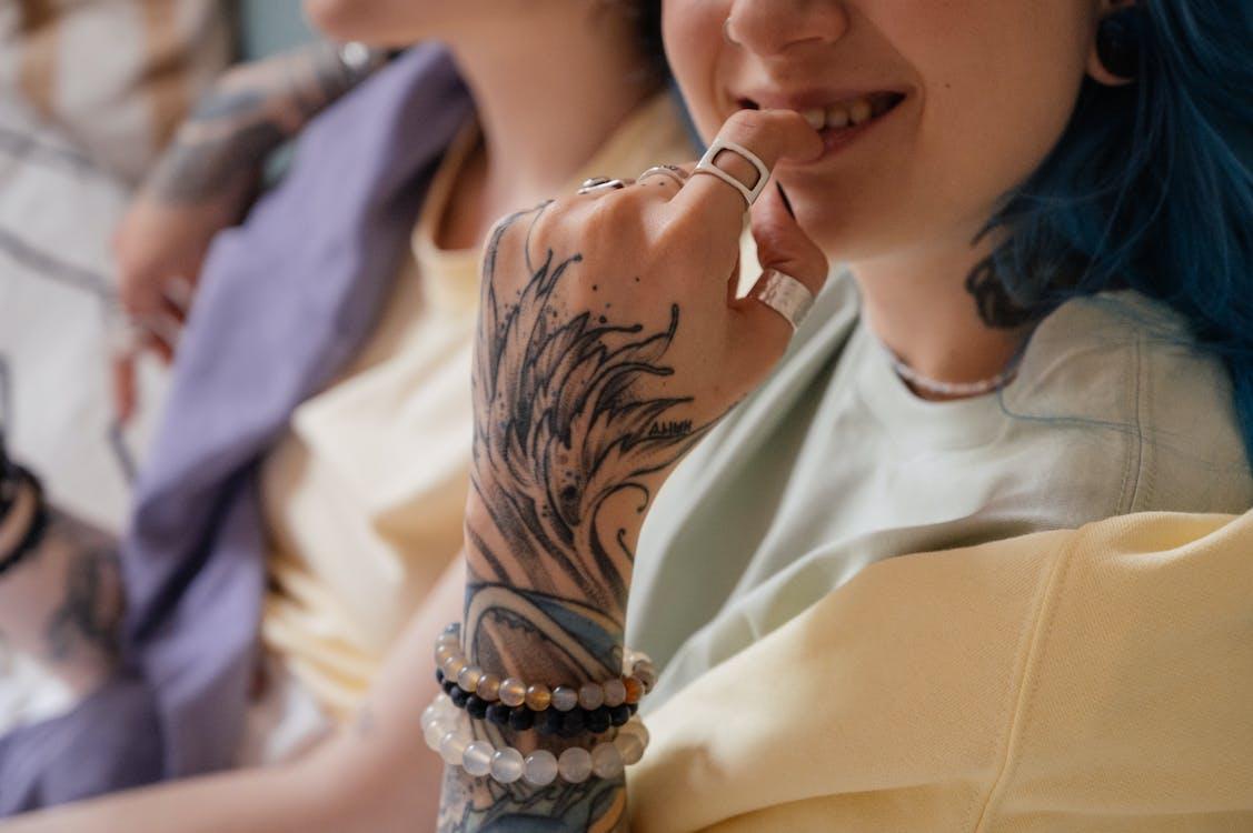 Free A Person with Hand Tattoo Stock Photo