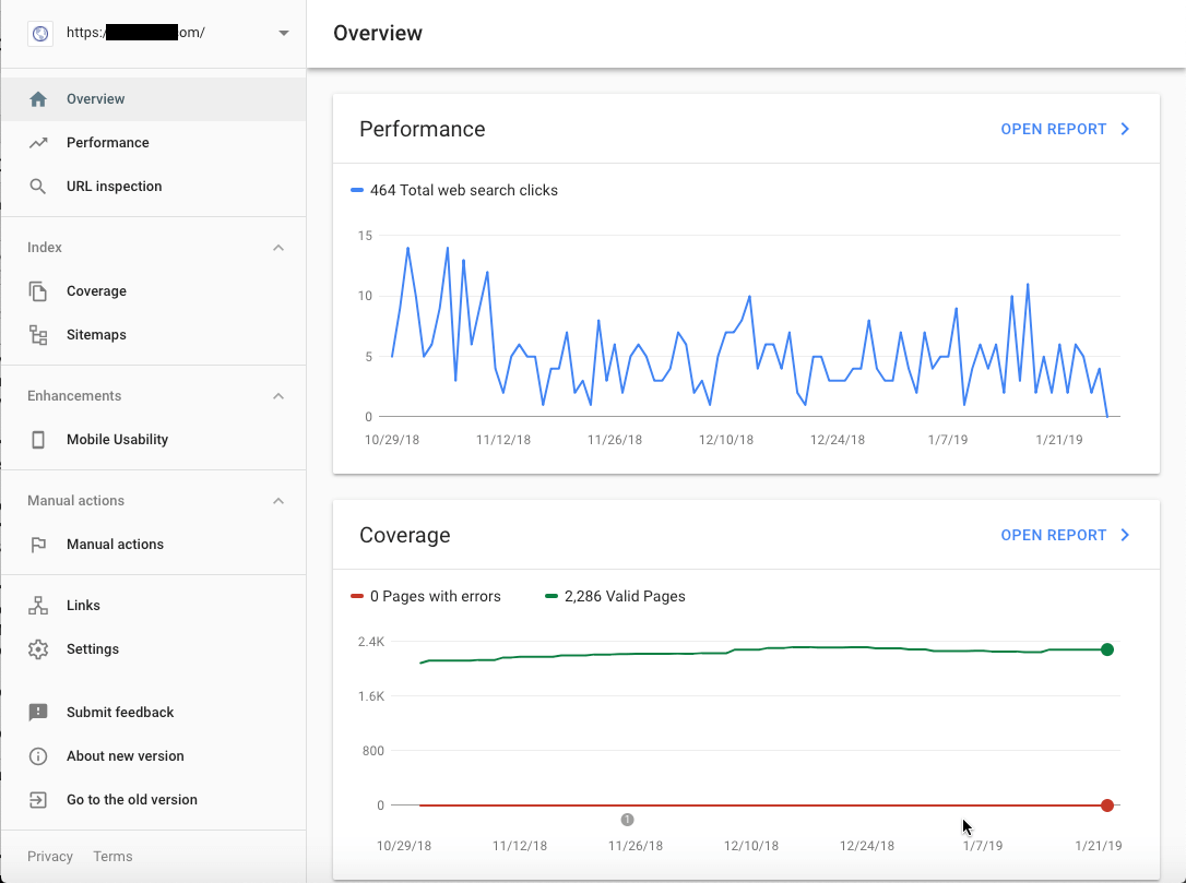 Inside of Google Search Console.