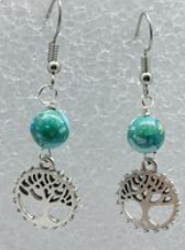 Silver earrings, featuring the Tree of Life made by ESOL teacher, Ilena Lurie.  Starting bid - $10.00