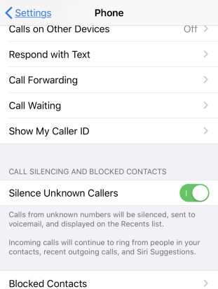 Send Unknown Callers Directly to Voicemail