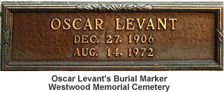 Oscar Levant's burial marker.