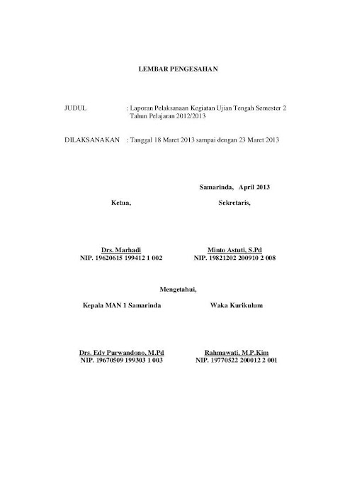 contoh surat pengesahan pengajar di sebuah organisasi