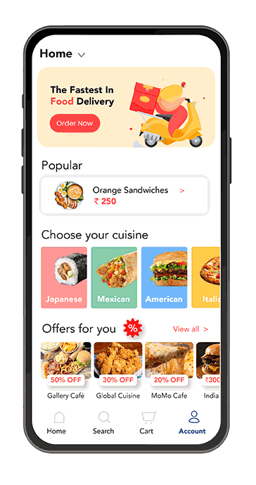 The food delivery app nudging users with a tooltip, spot light, and check out deals and offers