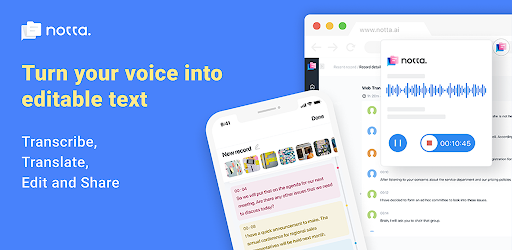 Notta - Best for Transcribing Live Meetings & Transcript Editing