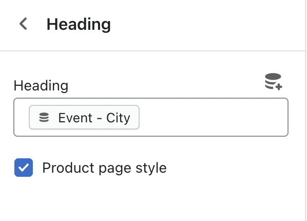 Shopify metafield section with dynamic source connected to a metafield