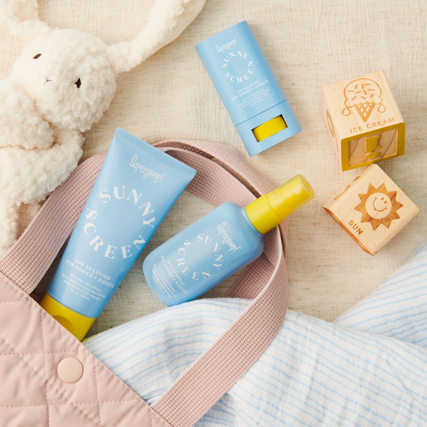  Last but certainly not least, product for the “bebe’s”. I linked the adult version up top, but worth noting Super Goop makes one for little people too. This product checks all the boxes. Pediatrician tested, fragrance and silicone free, and hypo allergenic. Can you Sunscreen do that? 