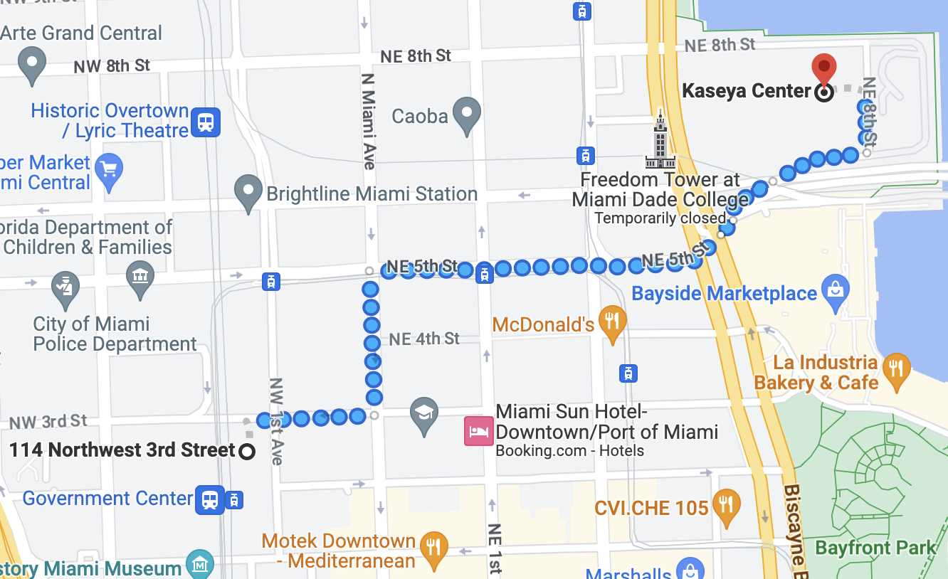 kaseya center parking tips in miami third party lots