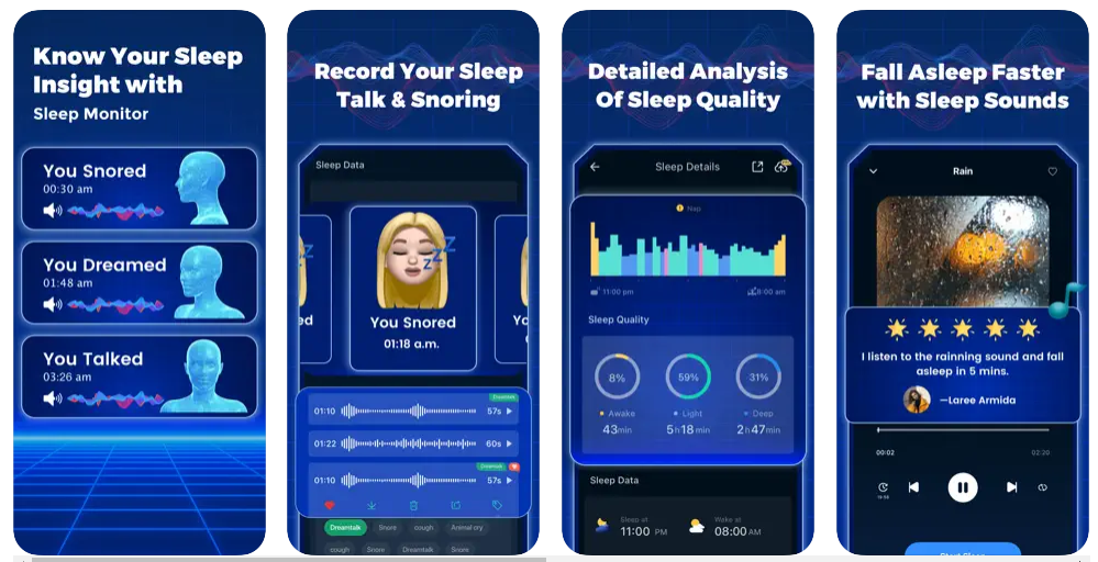 Mobile app for sleeping