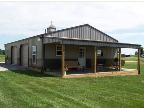 Spacious metal building home