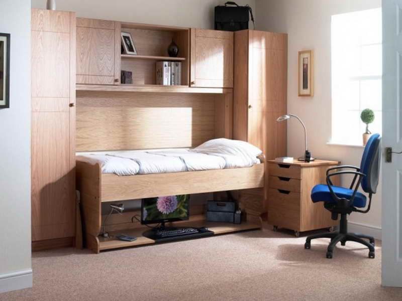 A desk bed is exactly that - a desk and a bed all in one, that can save space in a small room.