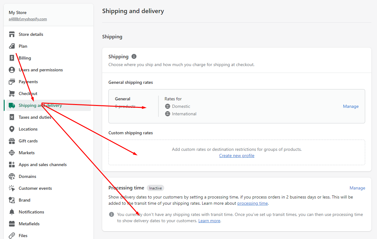 Configuring Shipping Settings