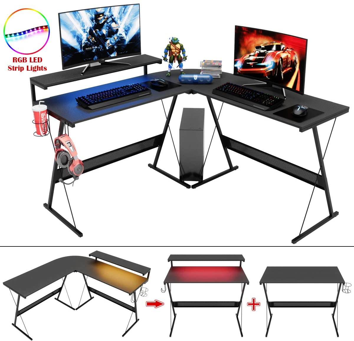 DIY Best L Shaped Desk For Gaming for Streamer