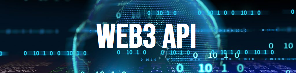 Web3 API Code floating around a globe.