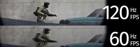 Difference between 60fps and 120fps