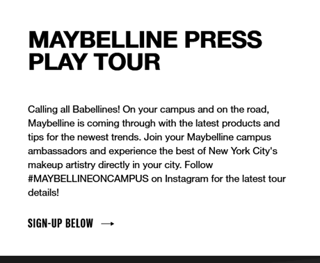 Maybelline press tour