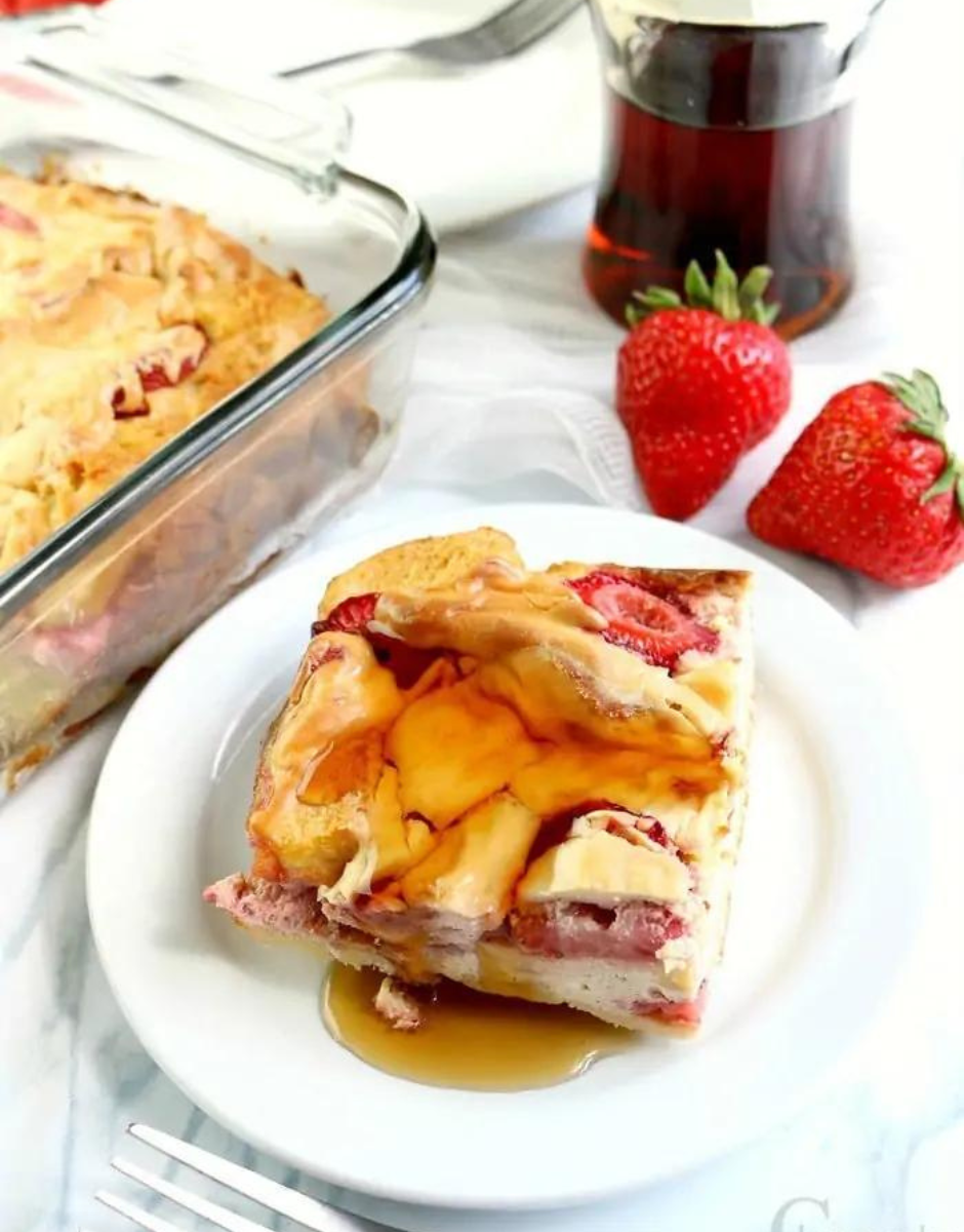 Strawberry Cheesecake French Toast Bake Recipe