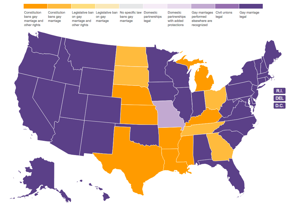 States Against Same Sex Marriage 63