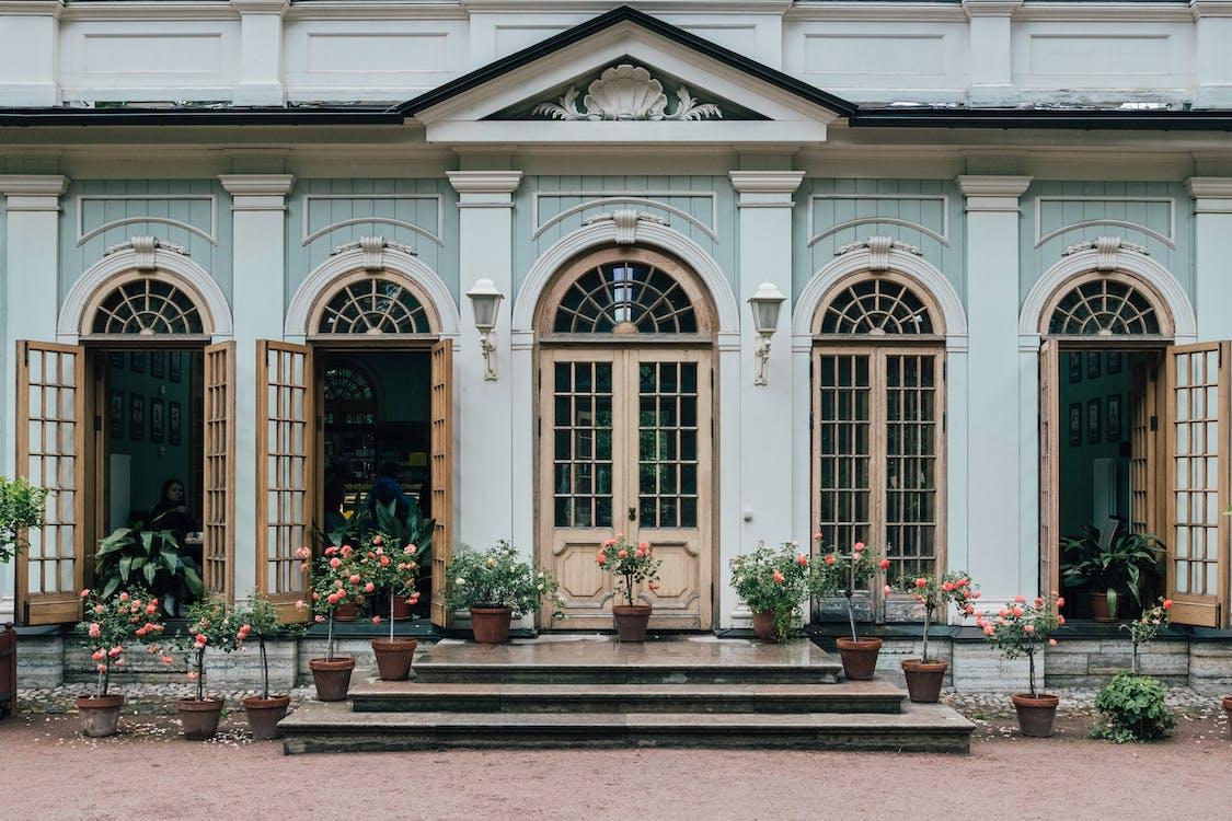 Free Orangery in Summer Garden of Peterhof Palace Stock Photo