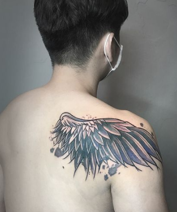 Wing Shoulder Tattoo For Men