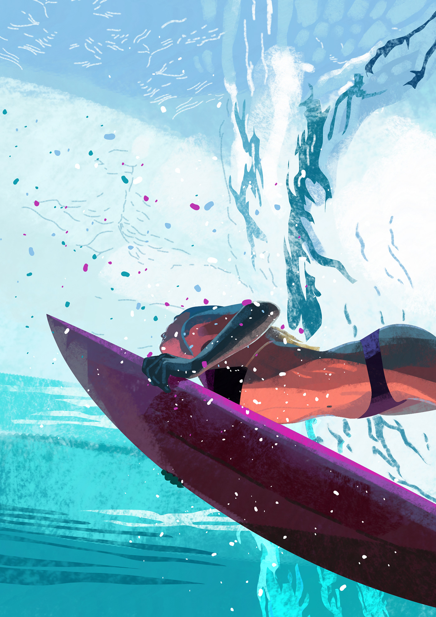 art ArtDirection creative digitalart digtalpainting graphic ILLUSTRATION  Ocean photoshop Surf